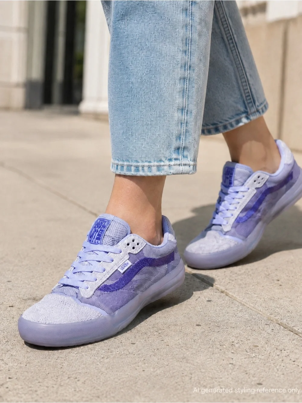 Vans EVDNT UltimateWaffle Mens 7 Womens 8.5 Lavender Purple Skate Shoes Sneakers